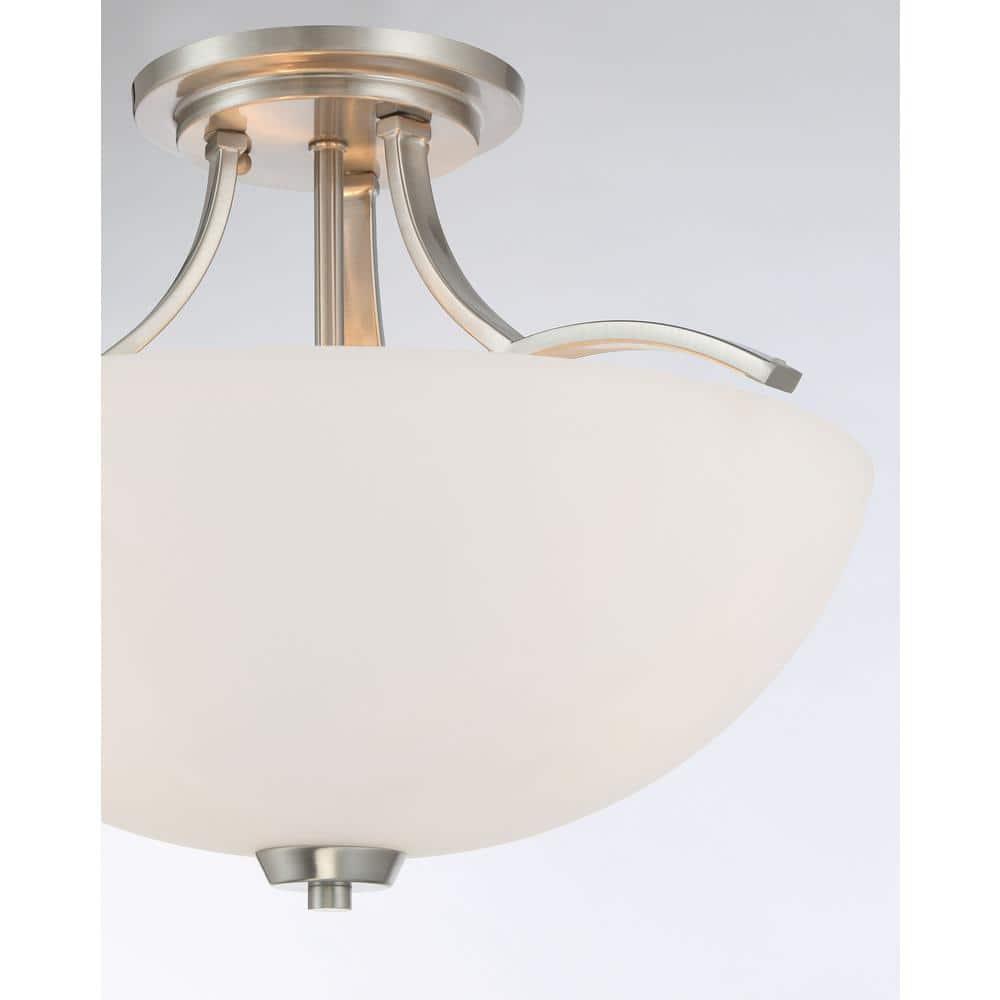 Minka Lavery - Overland Park - 3 Light Semi-Flush Mount in Transitional Style -