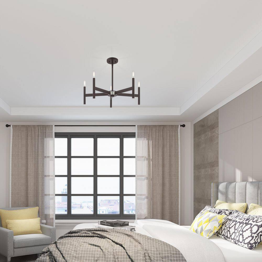 Livex Lighting Copenhagen 5 - Light Chandelier in  Bronze