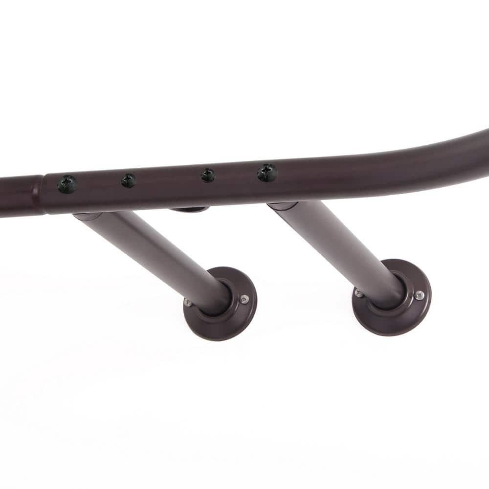 Utopia Alley Rustproof 54" L D-Shaped Fixed Shower Curtain Rod & Hook Set | Wayfair