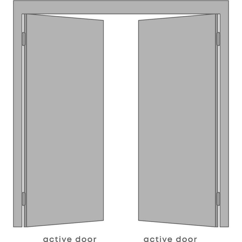 Smart Pro 207 Solid Manufactured Wood and Glass Paneled French Door