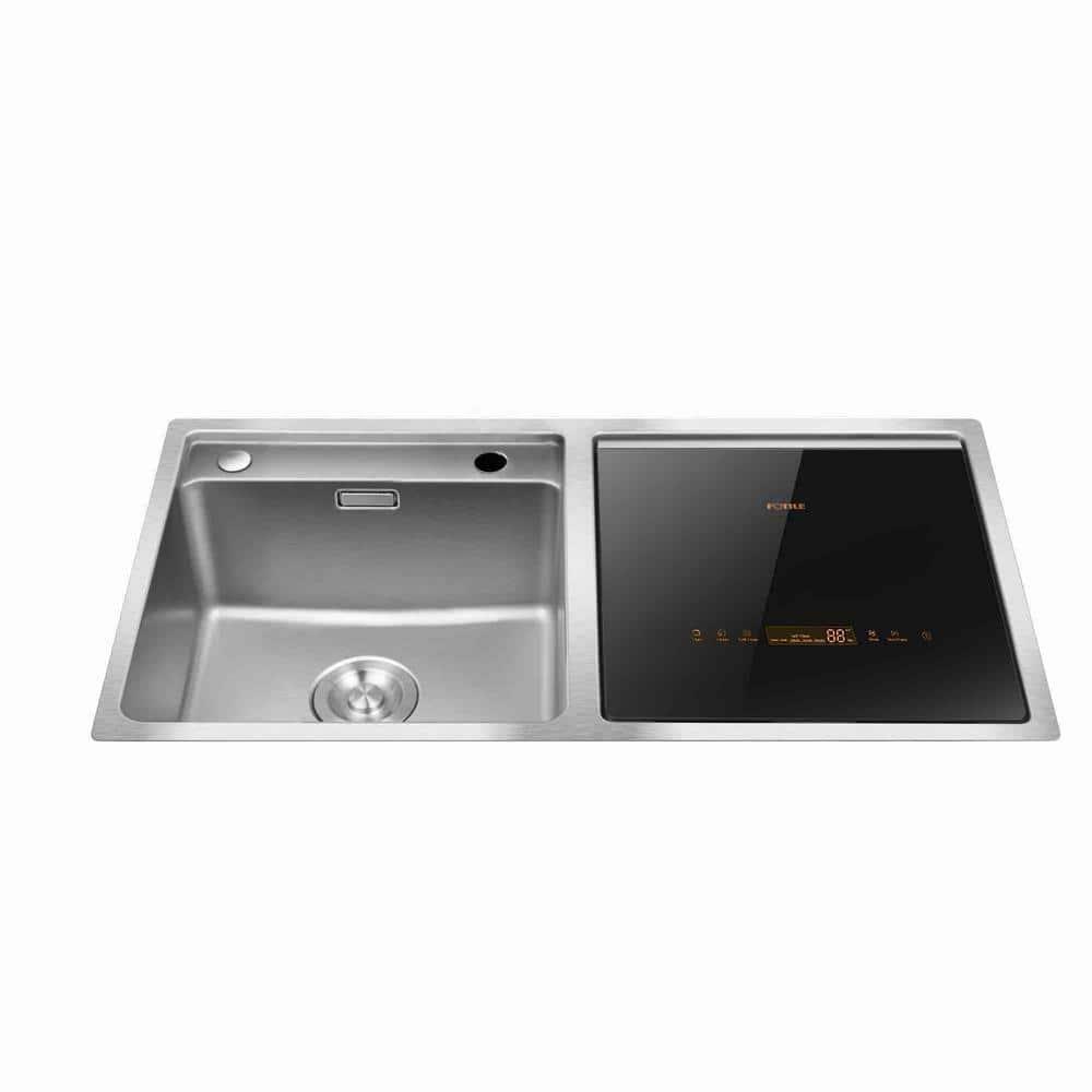 FOTILE FOTILE Right Orientation 2-In-1 In Sink Dishwasher 18-in Top Control Built-In Dishwasher, 57.8-dBA Standard Sound Level SD2F-P3