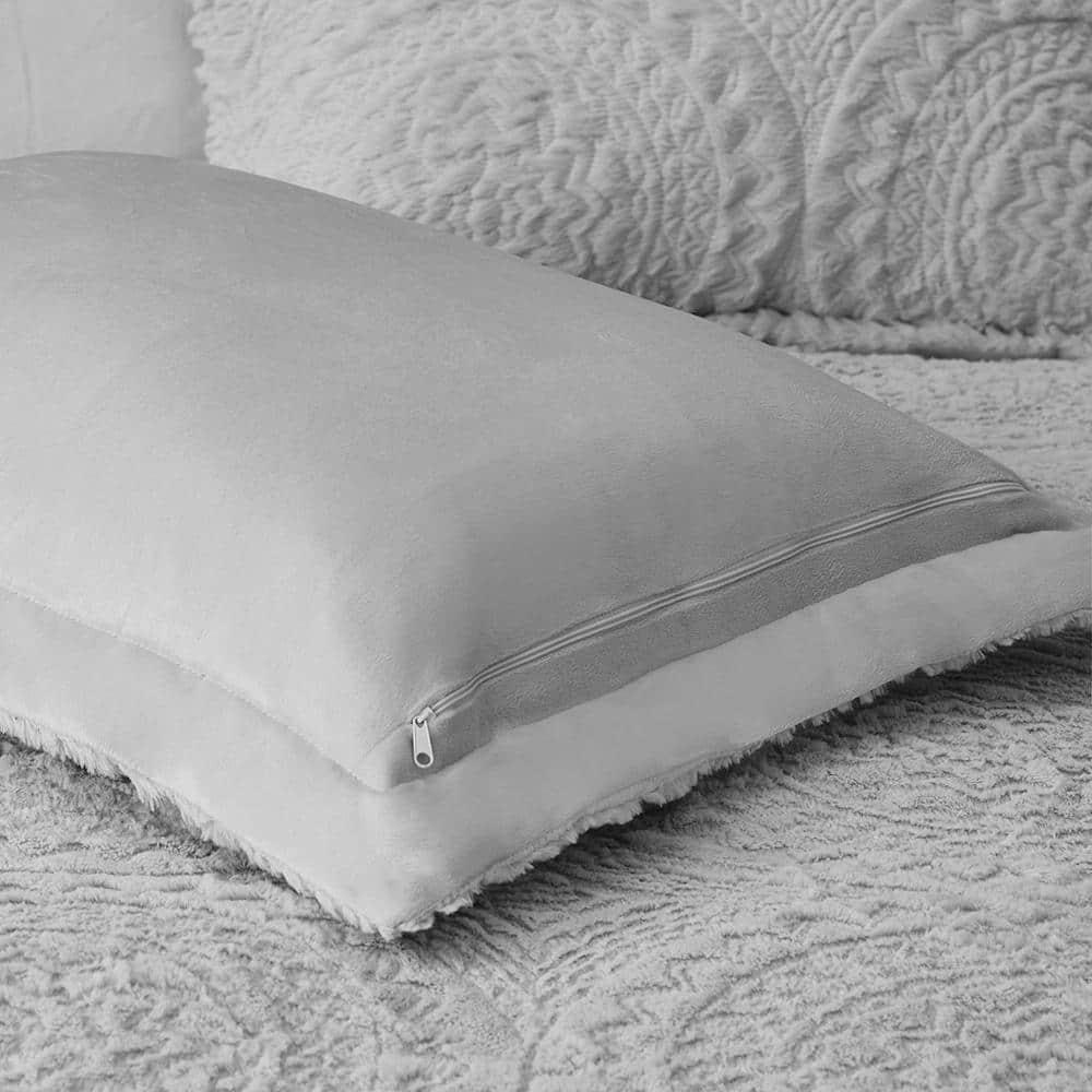 Madison Park Arya Embroidered Medallion Faux Fur Ultra Plush Comforter Set