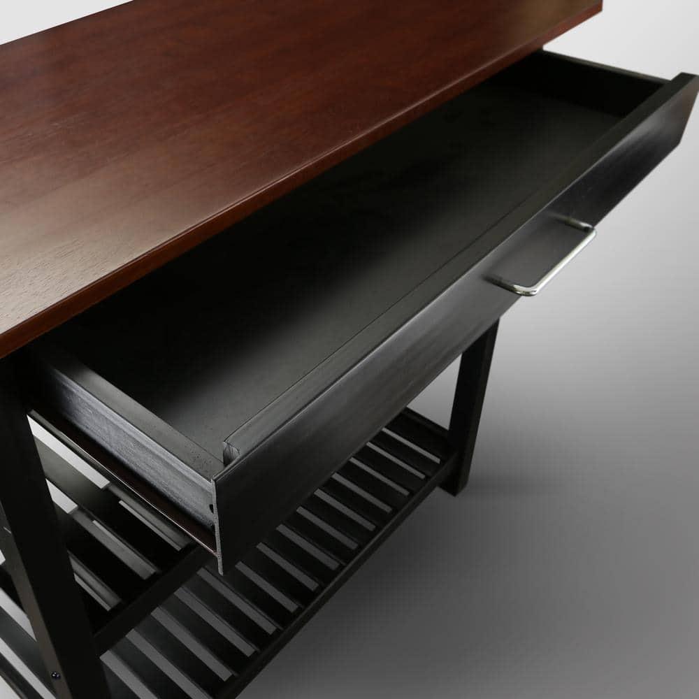 Casual Home Kitchen Island with Solid Wood
