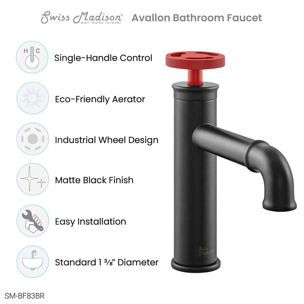 Avallon Single Hole, Single-Handle Wheel, Bathroom Faucet
