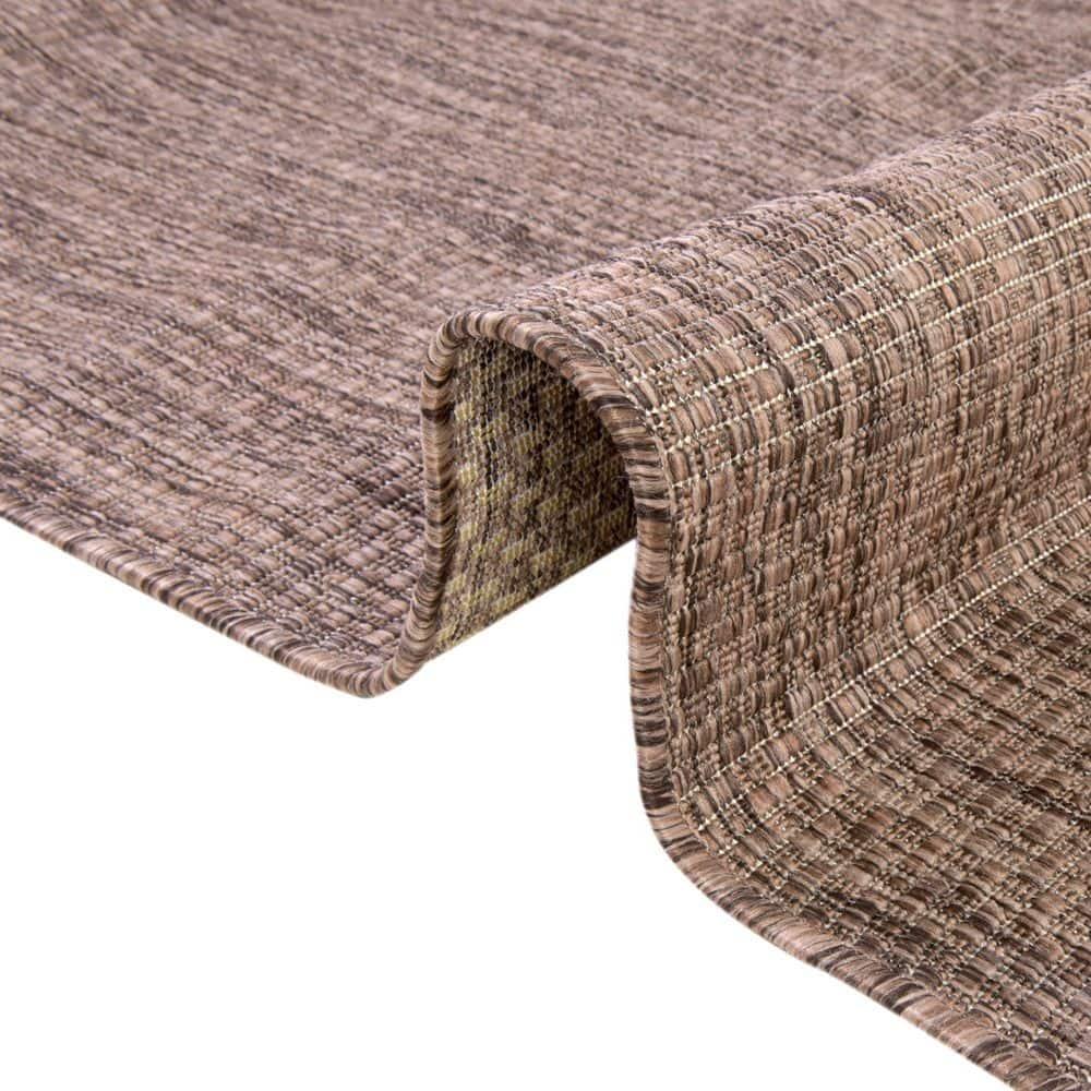 Unique Loom 9' 0 x 12' 0 Rectangle Indoor/Outdoor Solid Light Brown Area Rug