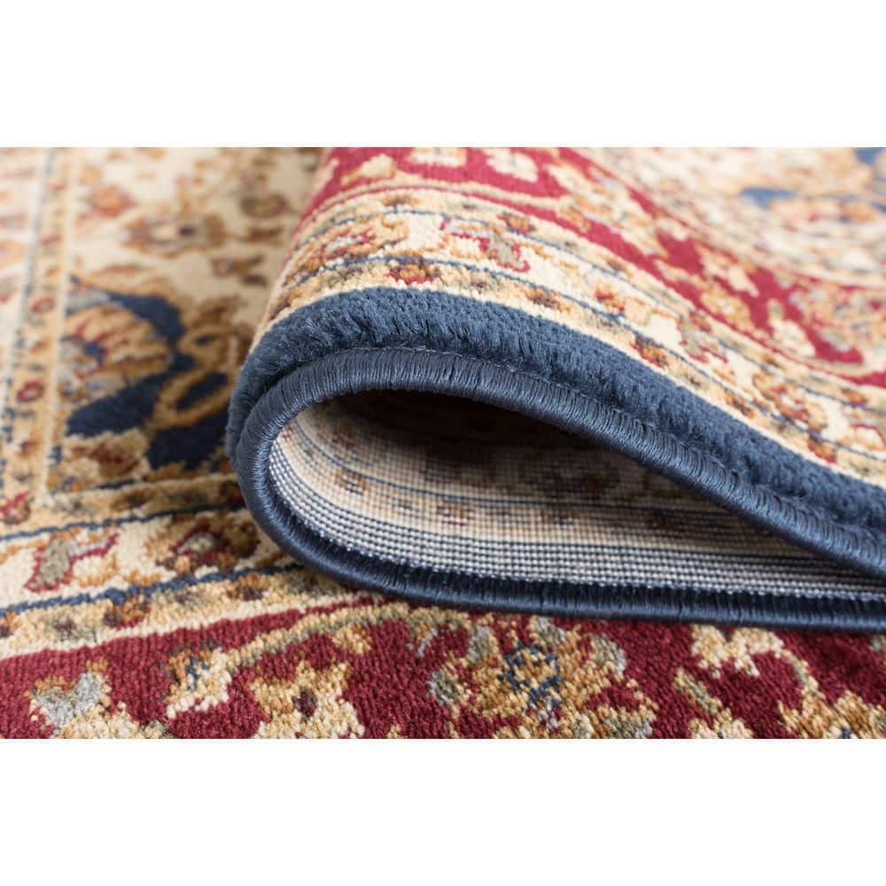 Tayse Sensation Area Rug 4787 NAVY Traditional Navy Blue Bordered Medallion 2' x 3' Rectangle