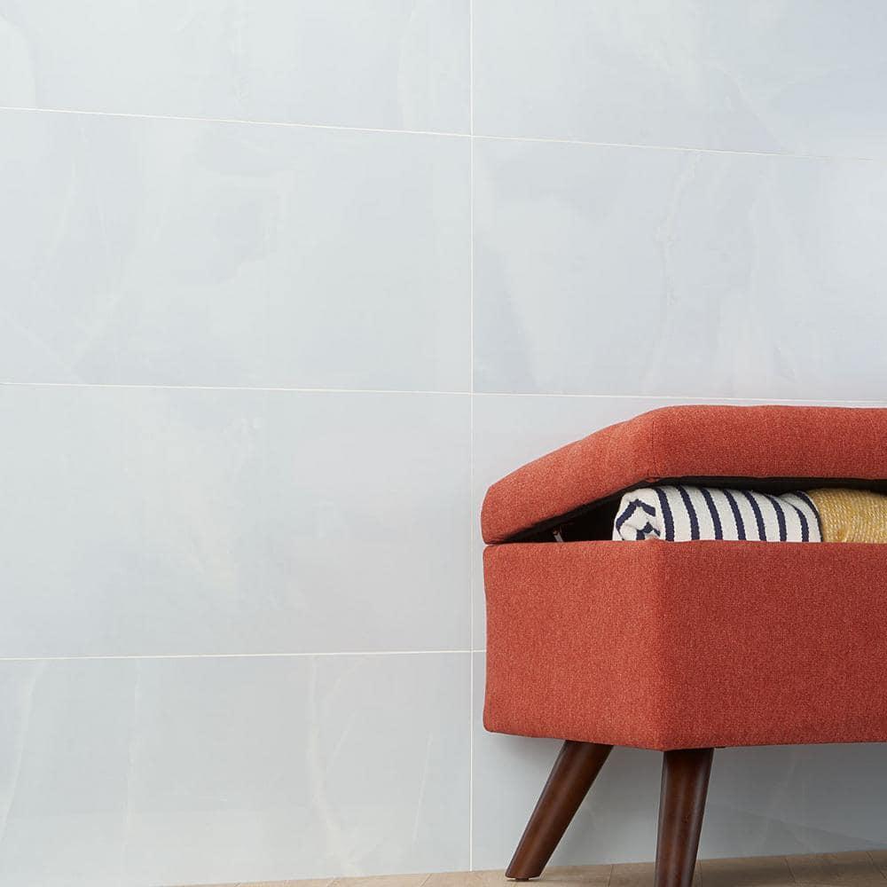 Bond Tile 12" x 24" Polished Marble Look Porcelain Floor and Wall Tile