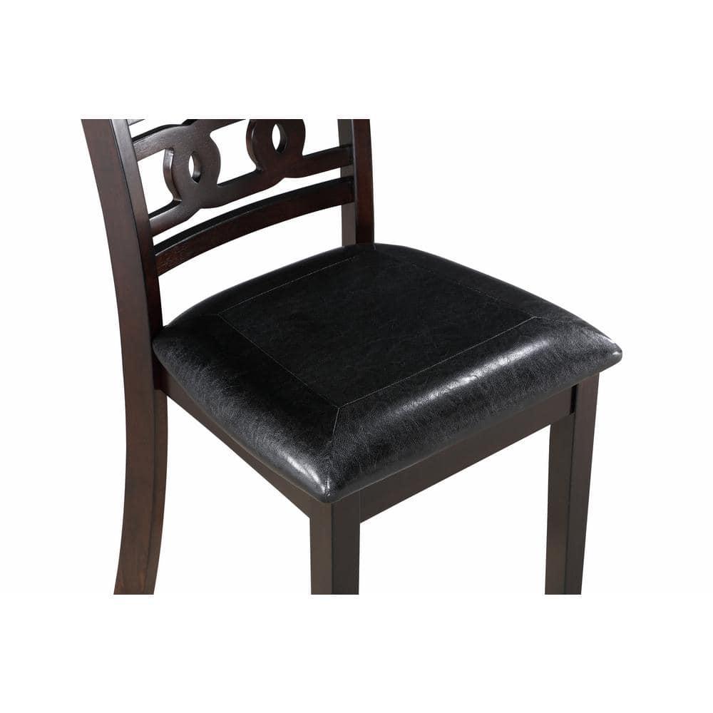 New Classic Furniture Gia Dining Collection with Table & 4 Chairs, Ebony