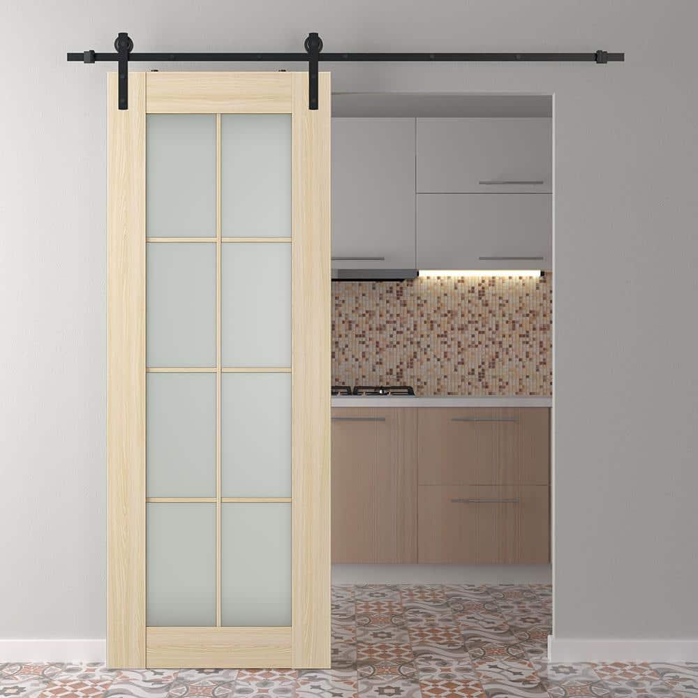 Belldinni Avon 8 Lite Solid + Manufactured Wood Paneled Barn Door