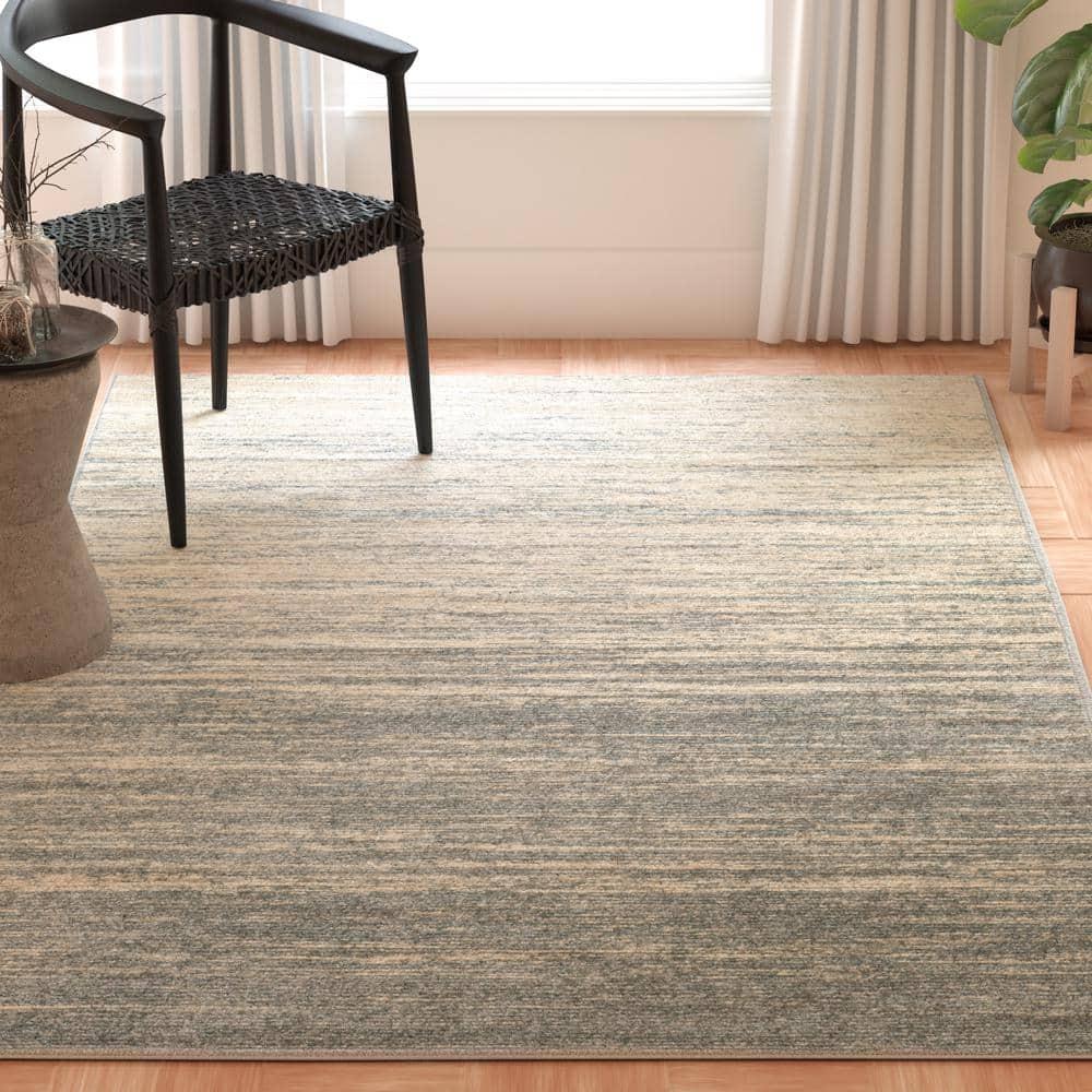 SAFAVIEH Adirondack Esmond Striped Area Rug, Slate/Cream, 10' x 14'