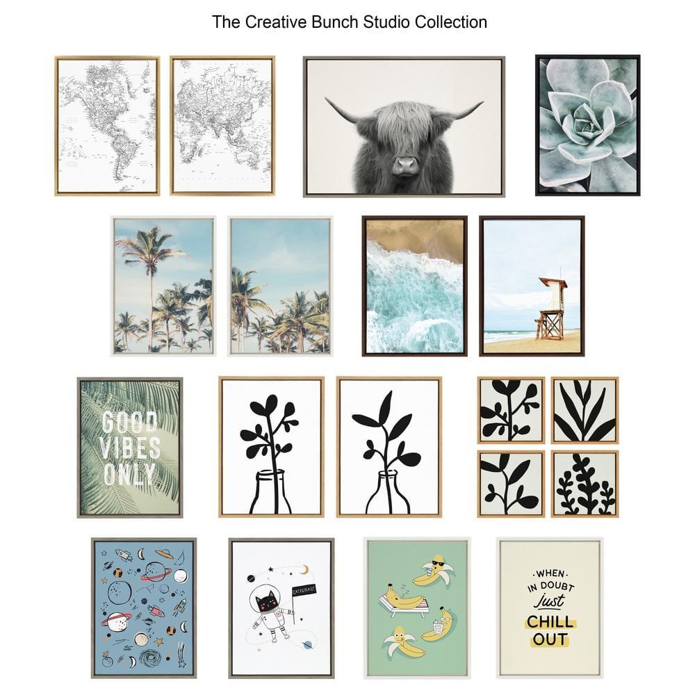 18" x 24" 2pc Sylvie Minimalist Evergreen Trees Sketch Framed Canvas Set by the Creative Bunch Studio - Kate & Laurel All Things Decor