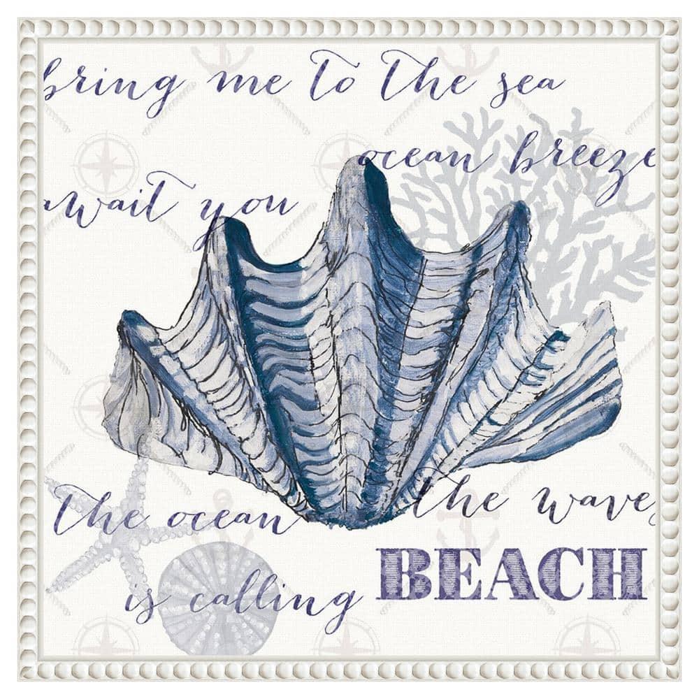 Amanti Art Indigo Ocean Treasures IV by Gina Ritter Canvas Wall Art Print Framed 16 x 16-in.