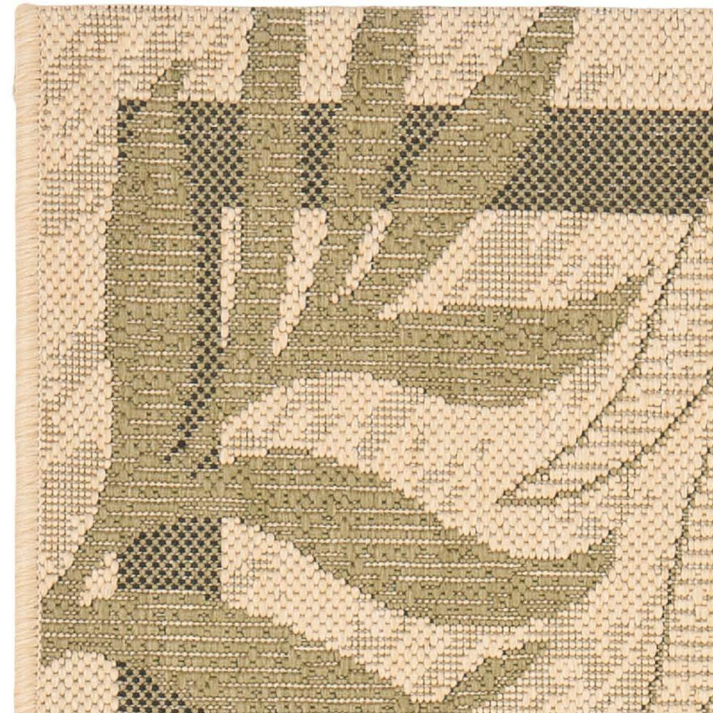 Courtyard CY7836 Power Loomed Indoor/Outdoor Runner Rug - Cream/Green - 2'3"x6'7" - Safavieh.