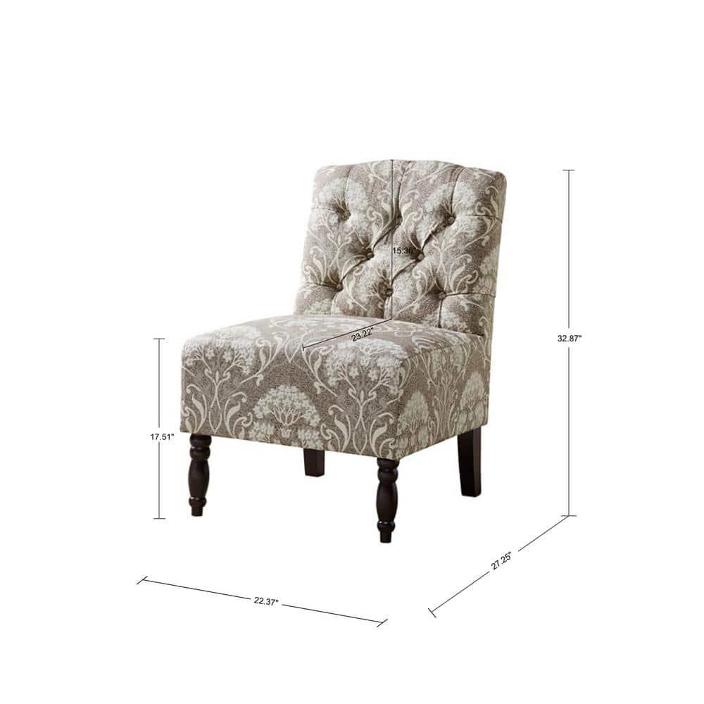 Home Essence Alyssa Tufted Upholstered Armless Accent Chair