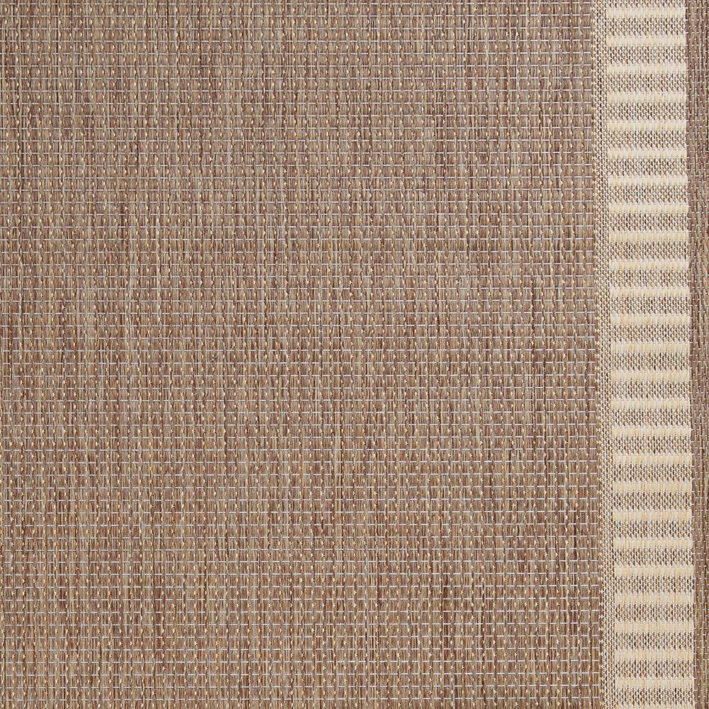 Couristan Recife Wicker Stitch Area Rug, 7'6" Square, Cocoa-Natural
