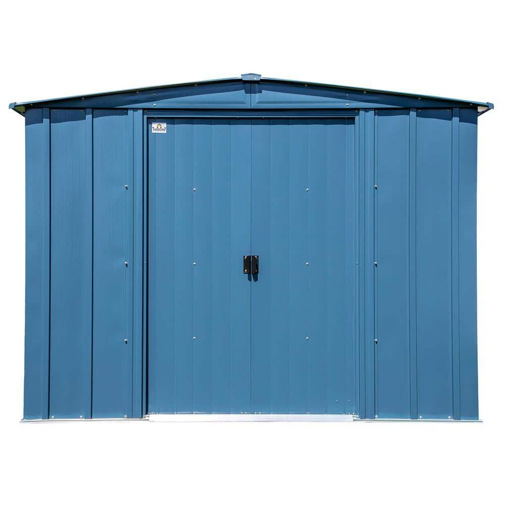 Arrow 8 ft. W x 6 ft. D Galvanized Steel Storage Shed