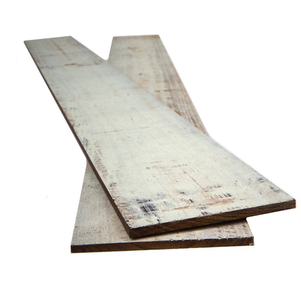 Thermo-Treated 1/4 in. x 5 in. x 4 ft. Barn Wood Wall Planks (10 sq. ft. 6-Pack)