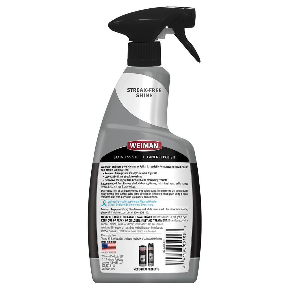 Weiman Stainless Steel Cleaner and Polish Trigger - 22 fl oz