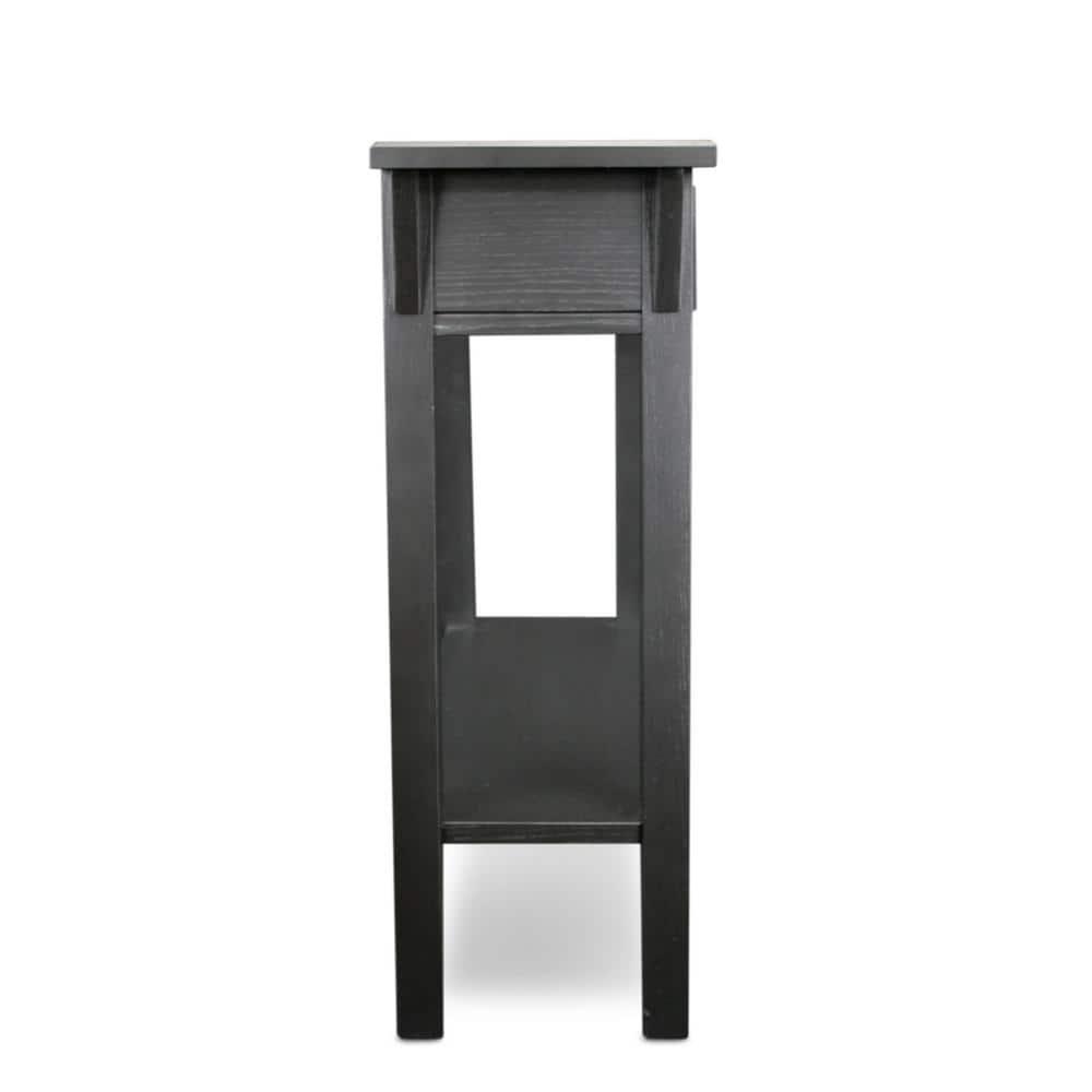 Favorite Finds Mission Hall Stand Slate Finish - Leick Home: Compact Wood Entryway Table with Drawer, CARB Certified