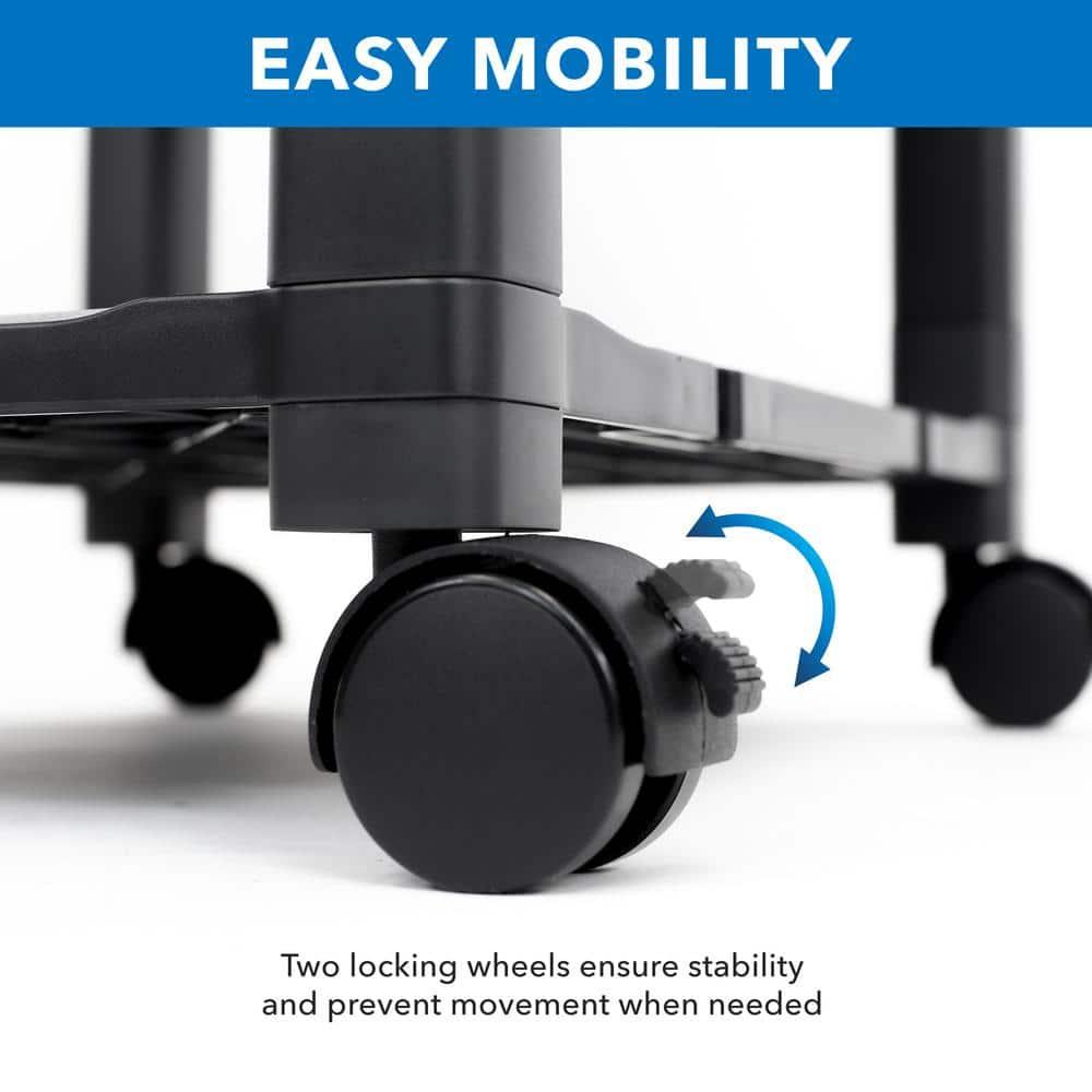 Mount-It! Adjustable Mobile Printer Stand with Drawer, 4 Swivel Wheels and Cable Management