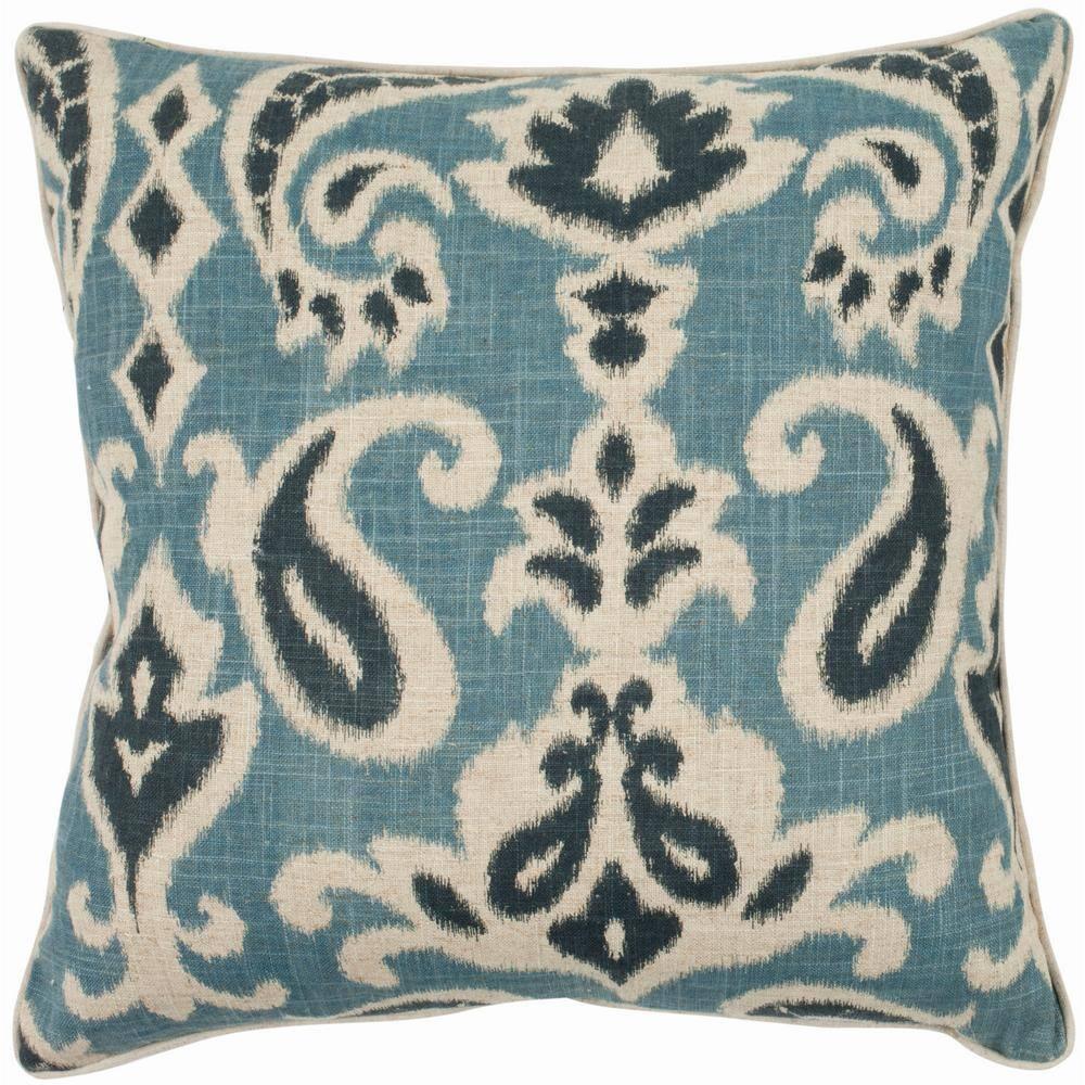 Safavieh Brian Paisley Feather Linen Reversible Throw Pillow (Set of 2)