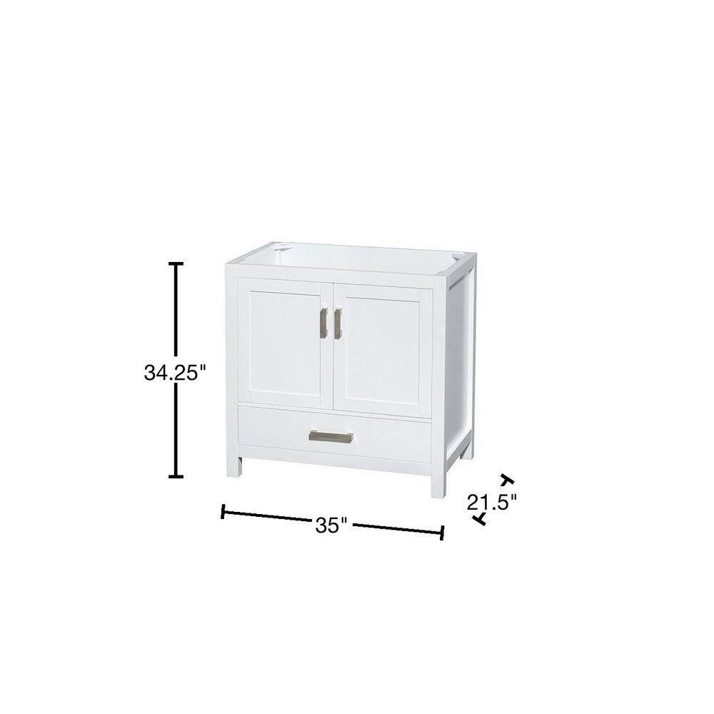 Wyndham Collection Sheffield 35" Freestanding Single Vanity Base Only