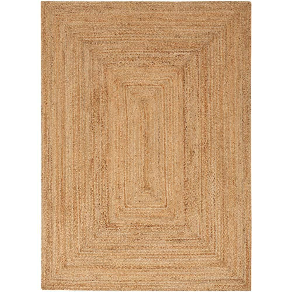 Nourison Handwoven Natural Jute Indoor Area Rug Natural 4' x 6'