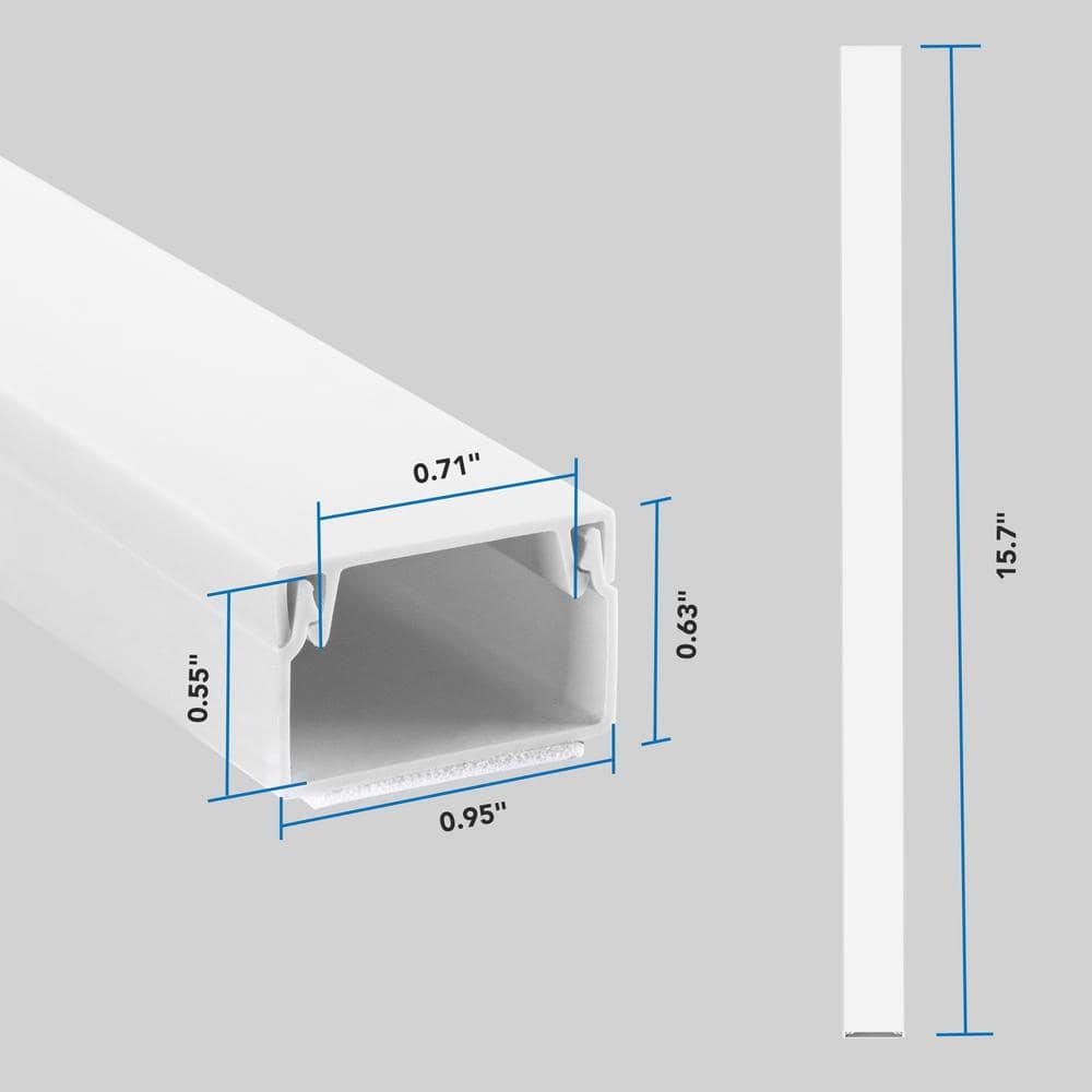 Mount-it Mount-it On-wall Tv Cable Concealer Kit, White