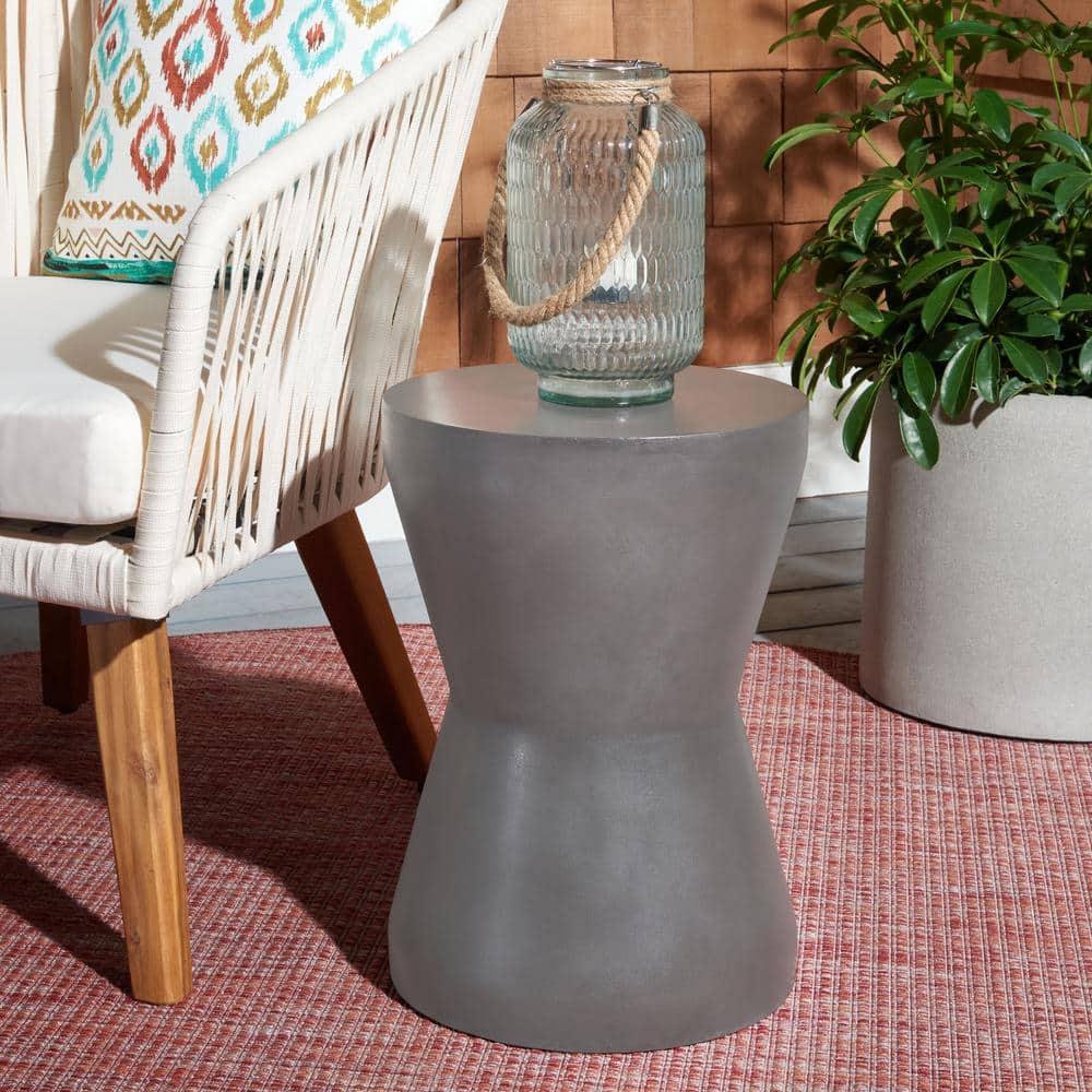 Torre Accent Stool - Indoor/Outdoor - VNN1001 - Gray - Safavieh
