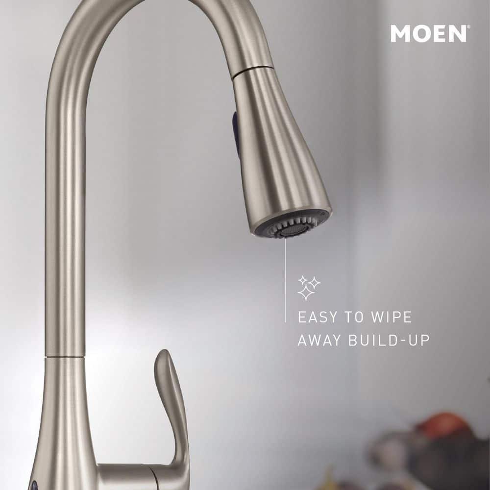 Moen Sleek Pull Down Single Handle Kitchen Faucet with Power Boost Technology and Duralock