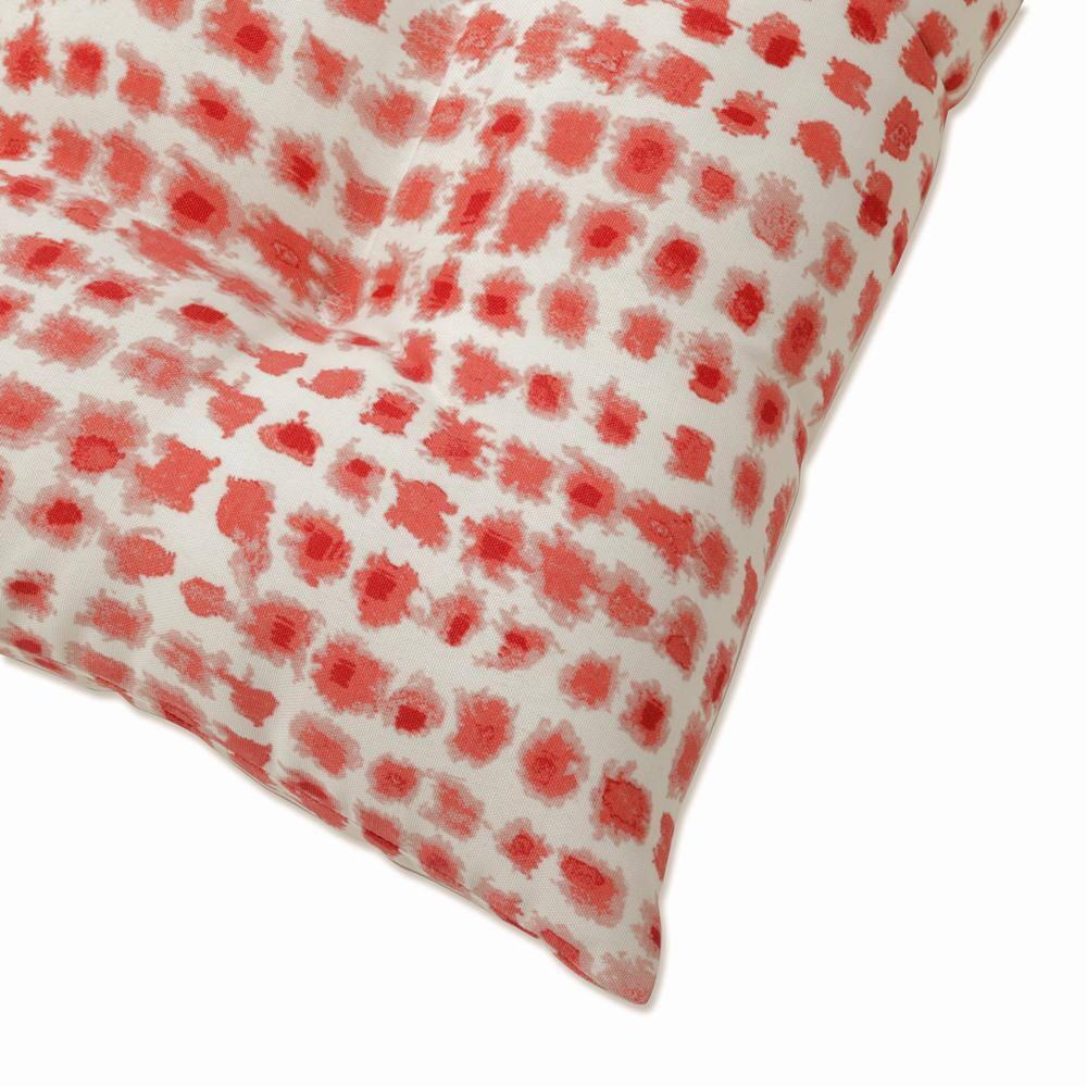2pk Outdoor/Indoor Wrought Iron Seat Cushion Set Alauda Coral Isle Red - Pillow Perfect: Weather & Fade-Resistant, Reversible Design