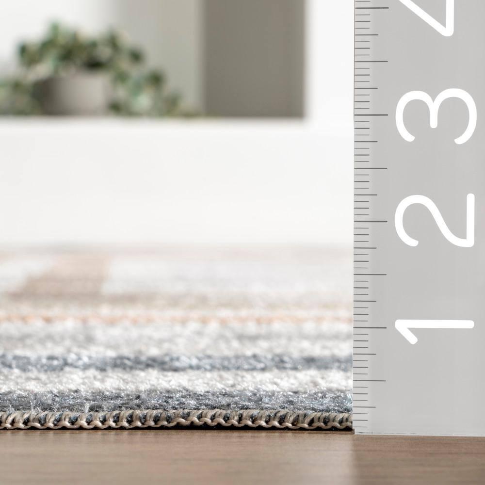 Nuloom Alienor Striped Pet Friendly Machine Washable Area Rug, 3' x 5', Multicolor
