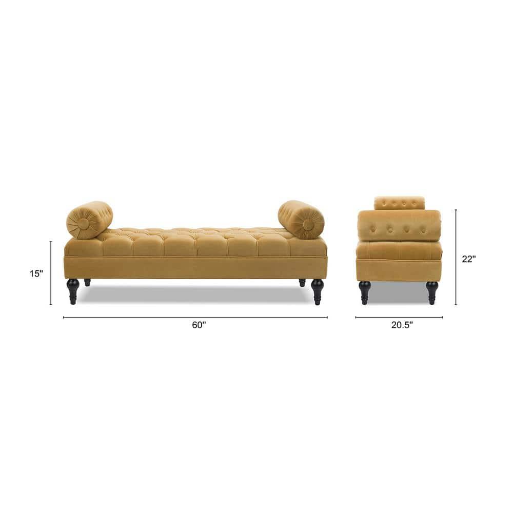 Lewis Bolster Arm Entryway Polyester Cream Bench