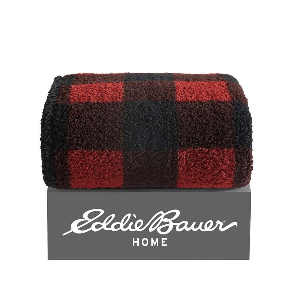 Eddie Bauer Eddie Bauer Printed Sherpa Reversible Throw Blankets