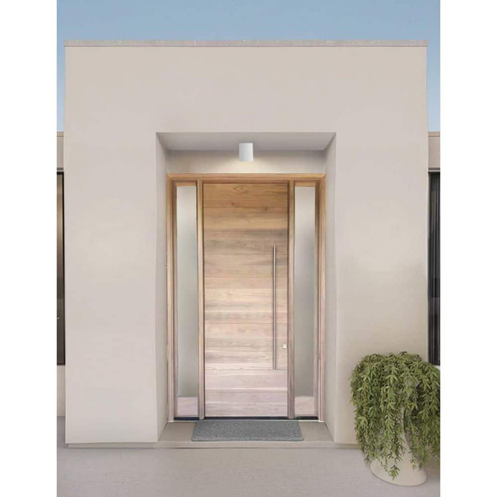 Progress Lighting, Cylinder, 1-Light, Flush Mount, Antique Bronze, LED Collection: Cylinder, Material: Aluminum, Finish Color: White