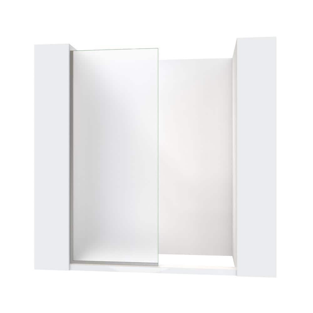 DreamLine Linea 30 in. W x 72 in. H Frameless Shower Screen in Brushed Nickel