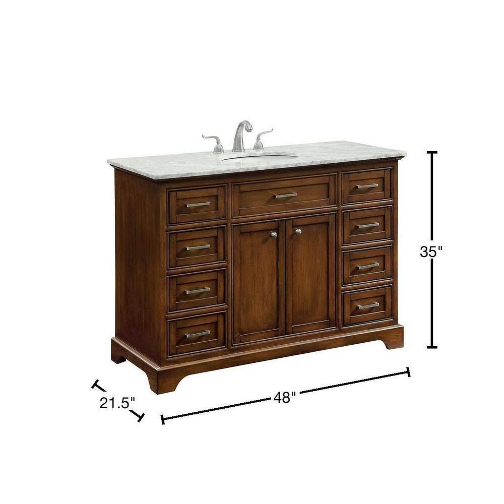 Birch Lane™ Hermes 48'' Single Bathroom Vanity with Marble Top