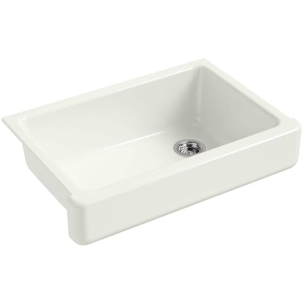 Whitehaven® Self-Trimming 32-1/2" L x 21-9/16" W x 9-5/8" Under-Mount Single-Bowl Sink with Short Apron