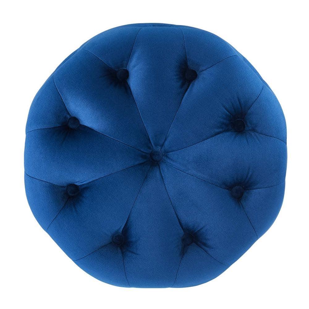 Modway Amour Tufted Button Round Performance Velvet Ottoman