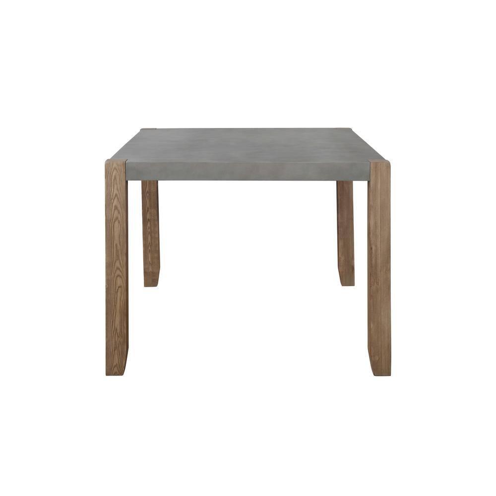 Alaterre Newport 30"H Faux Concrete and Wood Loft Dining Table