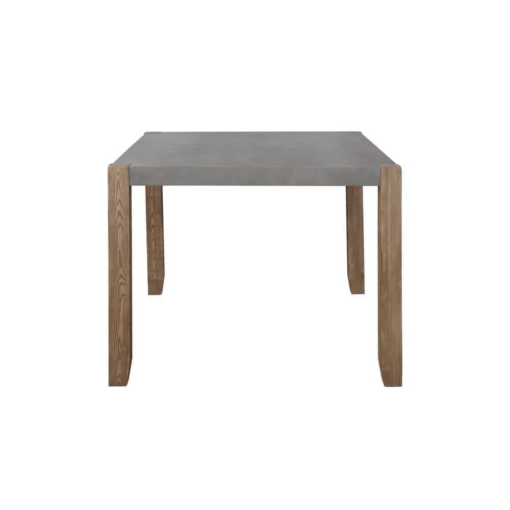 Alaterre Newport 30"H Faux Concrete and Wood Loft Dining Table