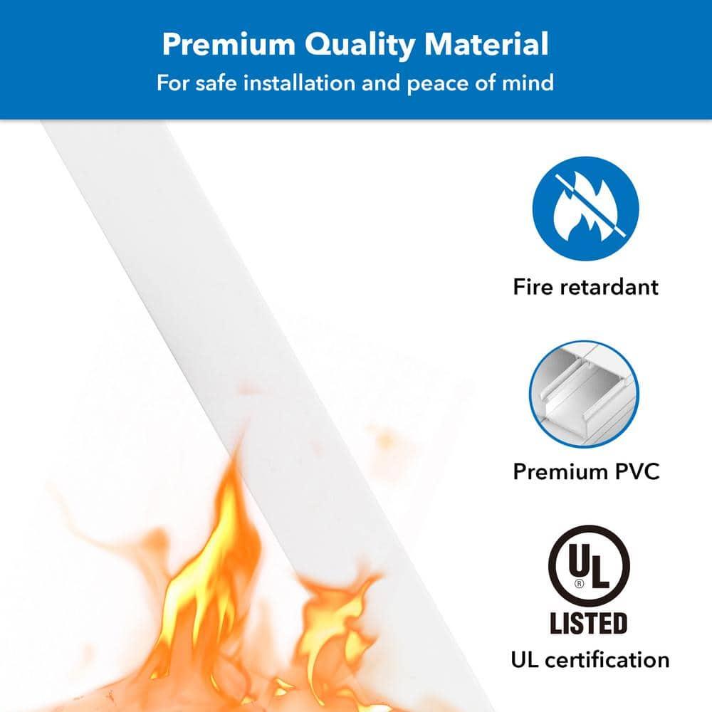 Mount-it Mount-it On-wall Tv Cable Concealer Kit, White