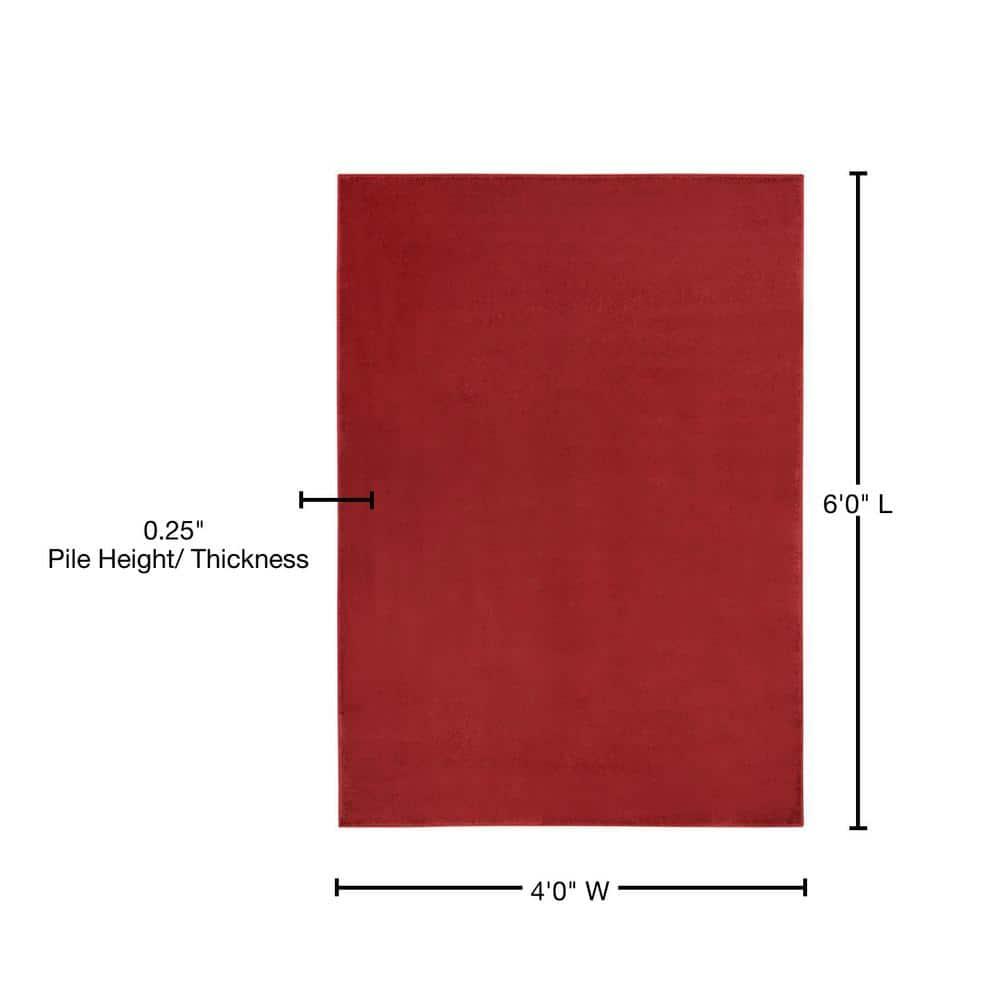 Nourison Essentials Easy Care Indoor Outdoor Area Rug - Brick Red 4' x 6'