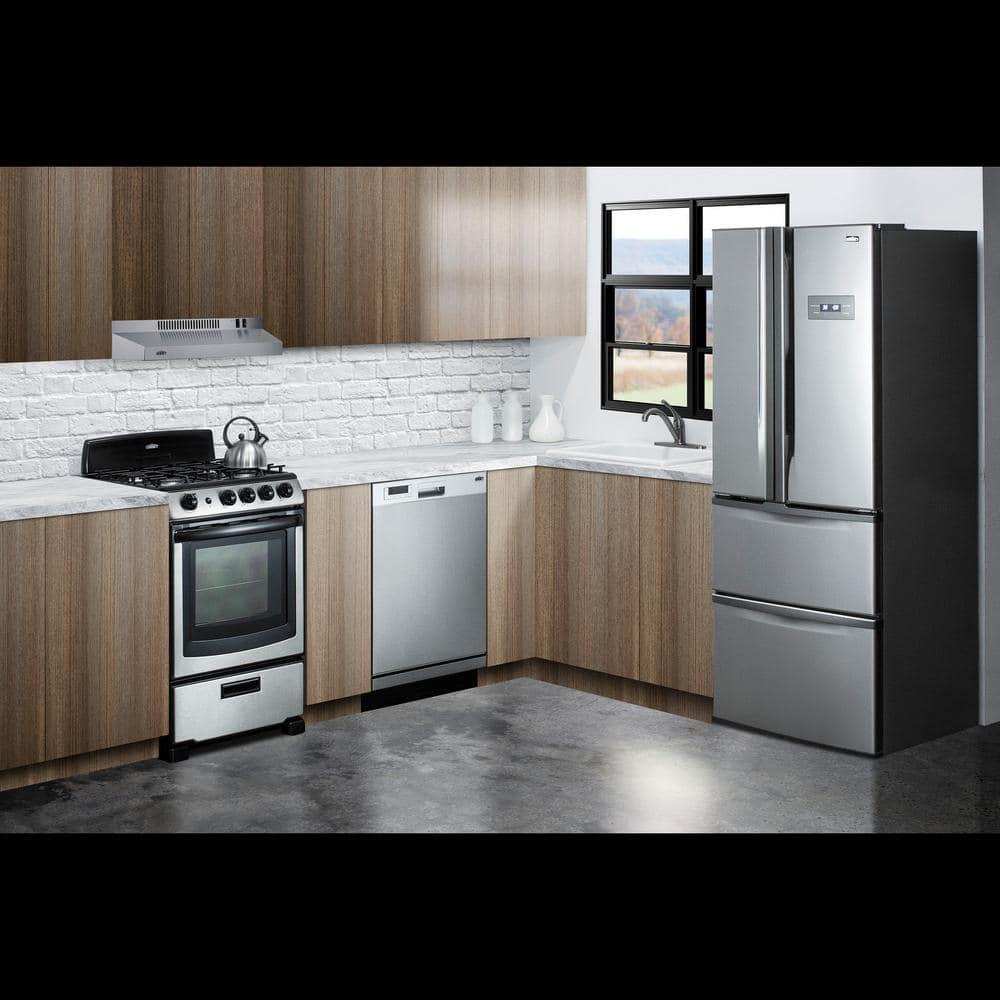 Summit Appliance 24" Stainless Steel 140 CFM Convertible Under Cabinet Range Hood with Charcoal Filter