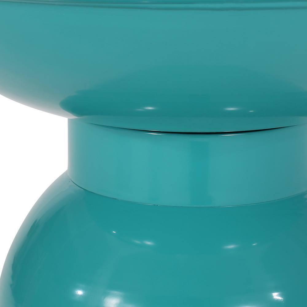 Aston Metal Outdoor Side Table, Teal