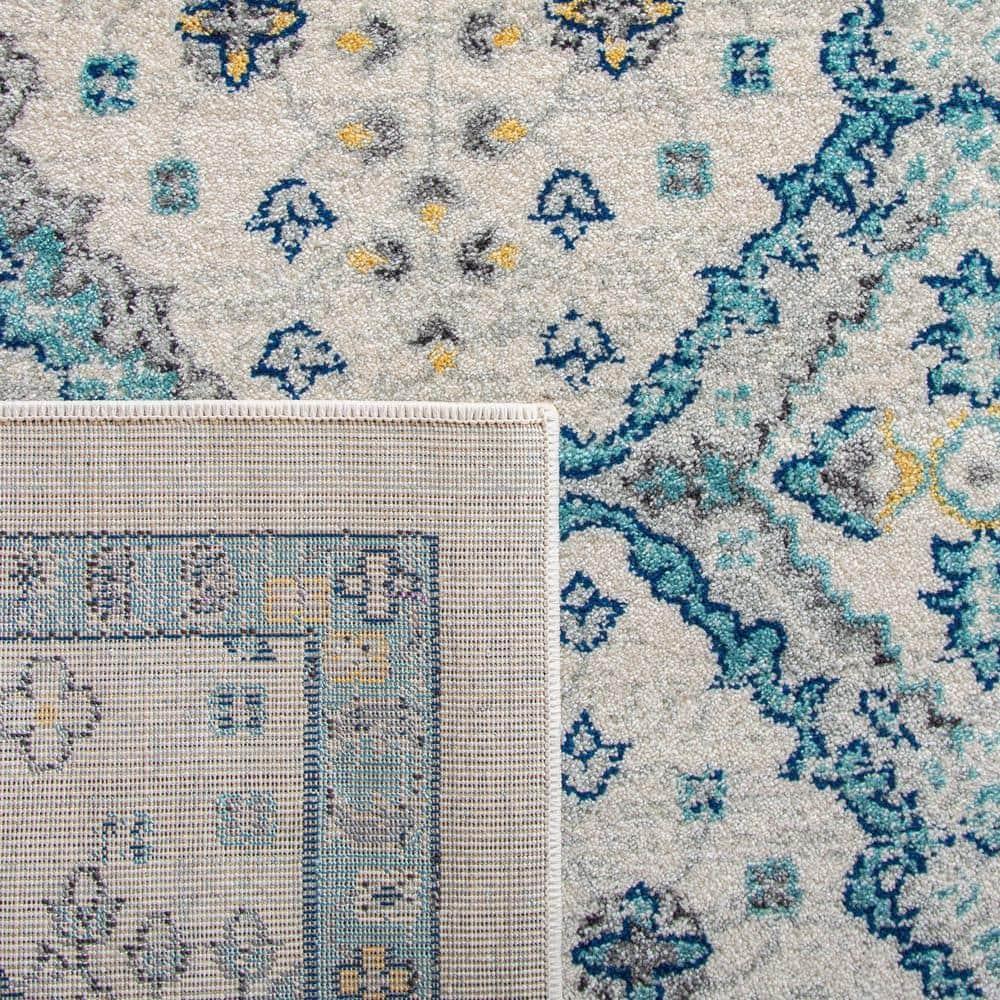 Evoke EVK224 Power Loomed Area Rug - Ivory/Light Blue - 8'x10' - Safavieh.