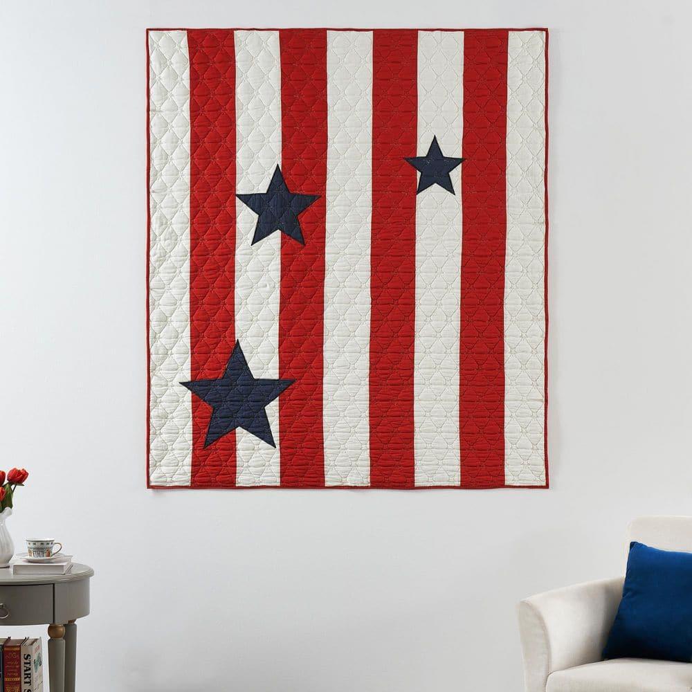 Greenland Home Fashions Heritage Star Stripe Cotton Throw