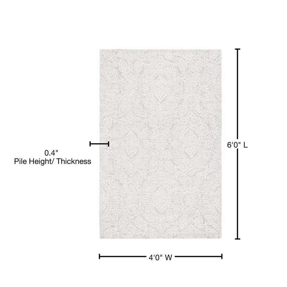 Metro MET998 Hand Tufted Indoor Area Rug - Natural/Ivory - 4'x6' - Safavieh