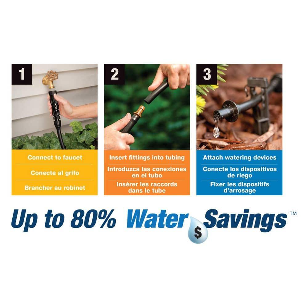 Rain Bird LNDDRIPKIT Drip Irrigation Landscape & Garden Watering 108 Piece Kit