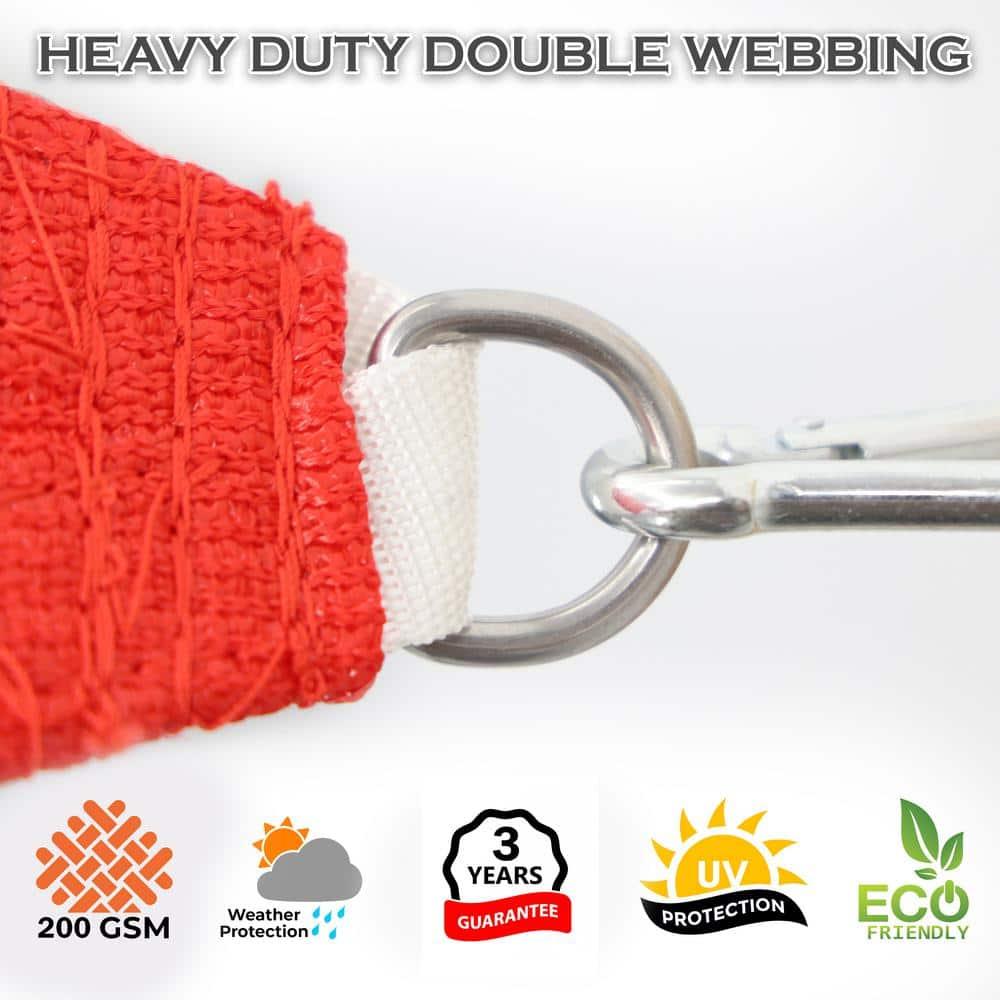 20 ft. x 20 ft. x 28.3 ft. Red Right Triangle Sun Shade Sail Canopy Fabric Cloth